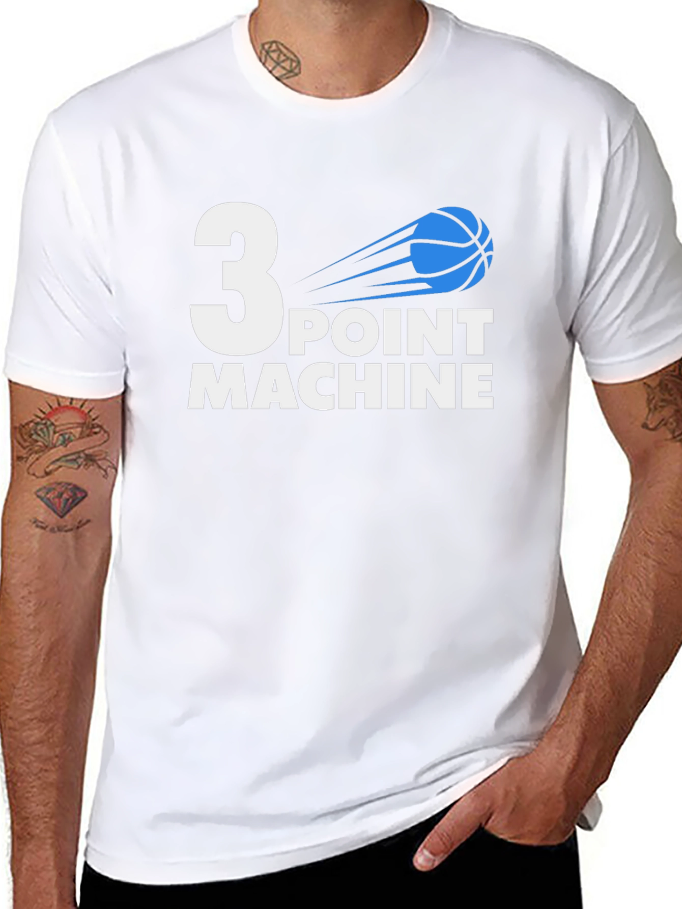 3 Point Machine Basketball Graphic Tee