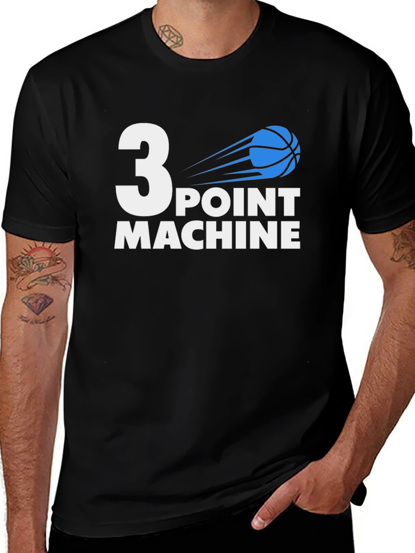 3 Point Machine Basketball Graphic Tee
