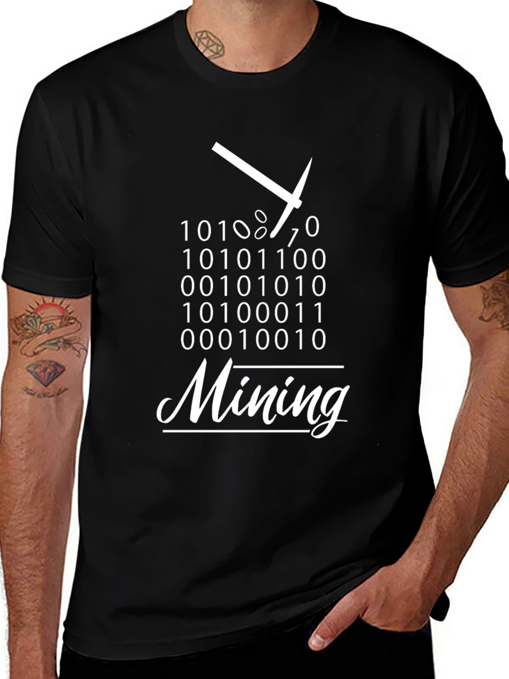 Bitcoin Mining Binary Code T-Shirt