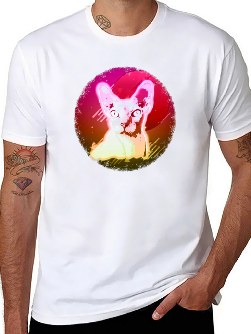 Sphynx Cat Graphic T-Shirt - Stylish Pet Lover Tee