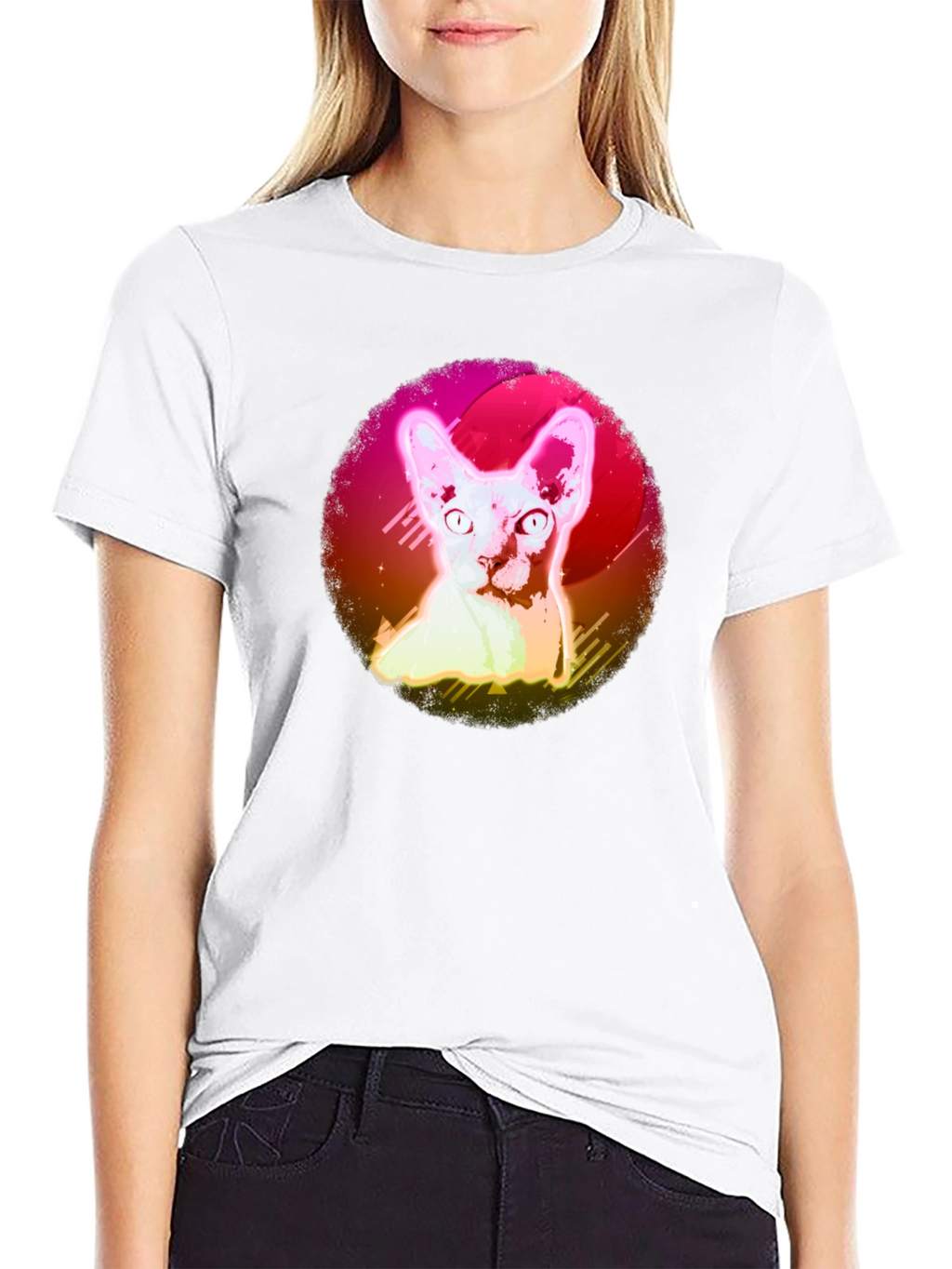 Sphynx Cat Graphic T-Shirt - Stylish Pet Lover Tee