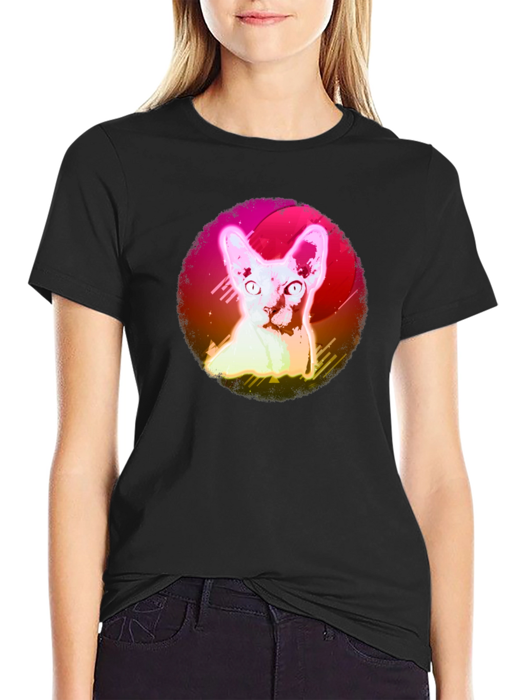 Sphynx Cat Graphic T-Shirt - Stylish Pet Lover Tee