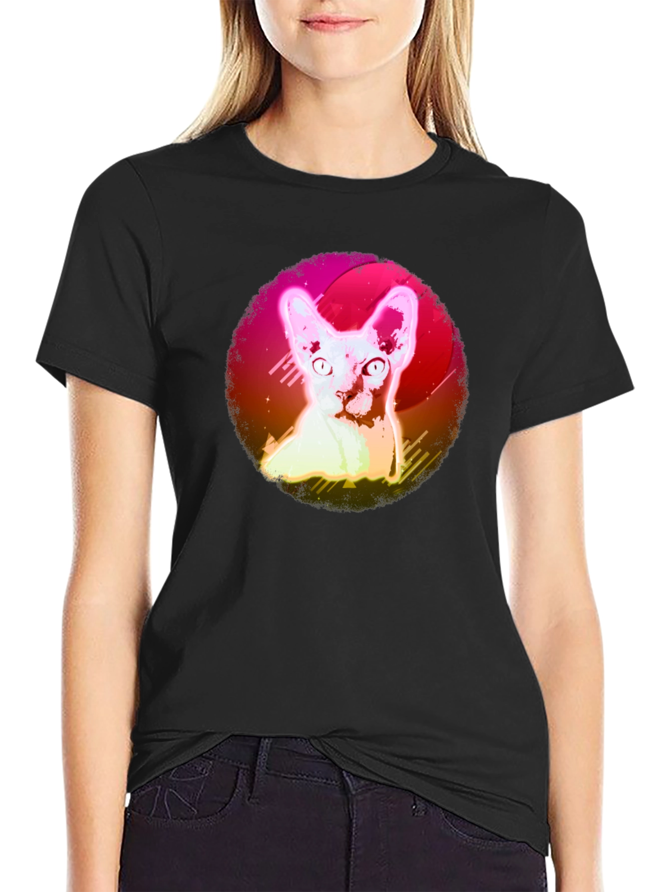 Sphynx Cat Graphic T-Shirt - Stylish Pet Lover Tee