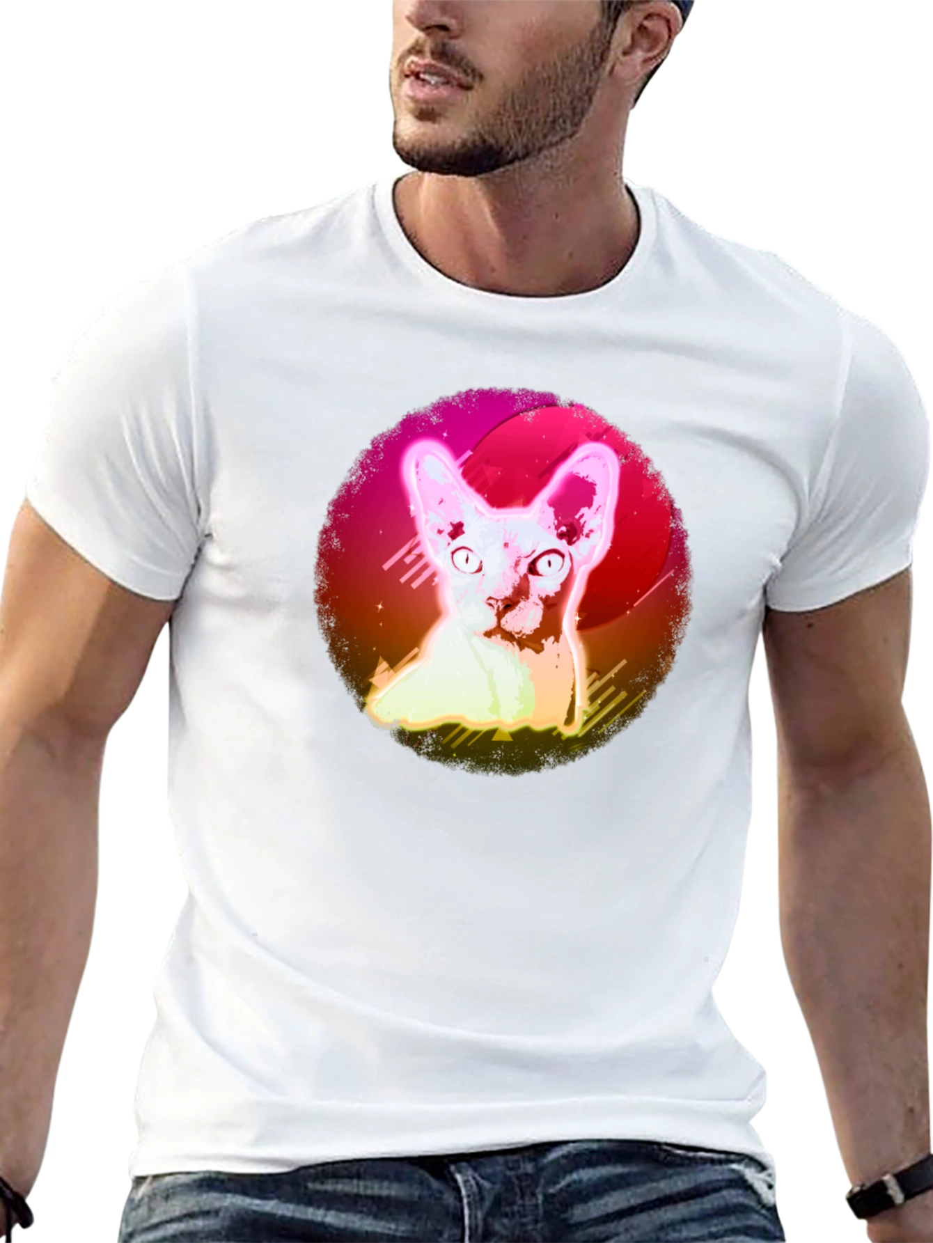 Sphynx Cat Graphic T-Shirt - Stylish Pet Lover Tee