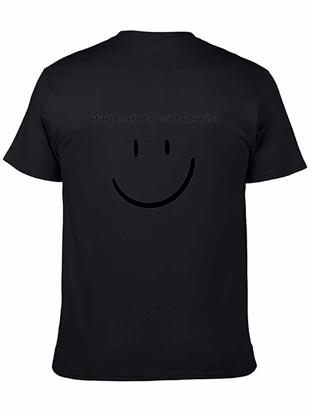 Smile Graphic Mens Black T-Shirt