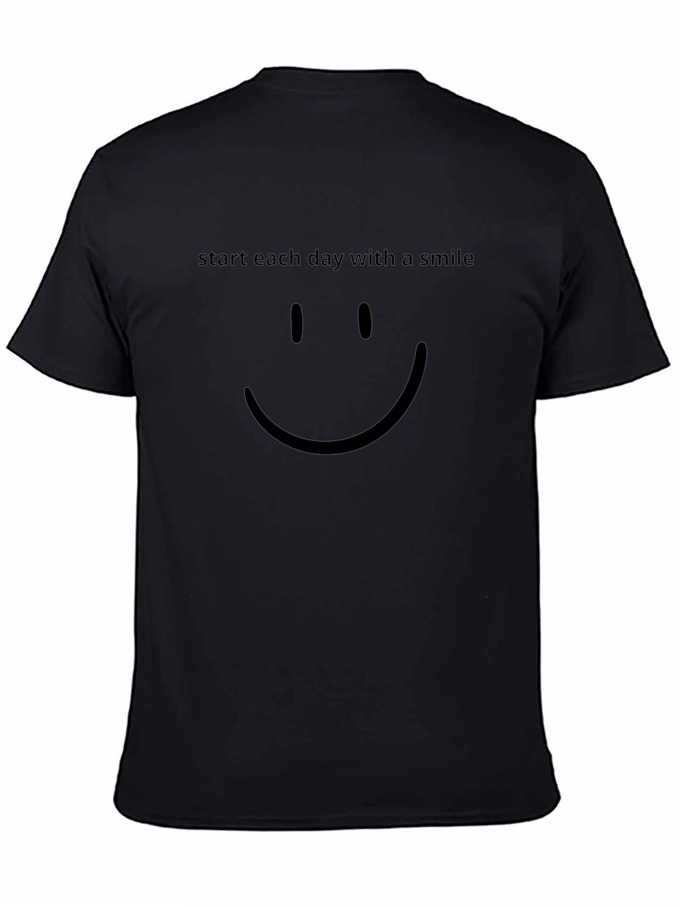 Smile Graphic Mens Black T-Shirt