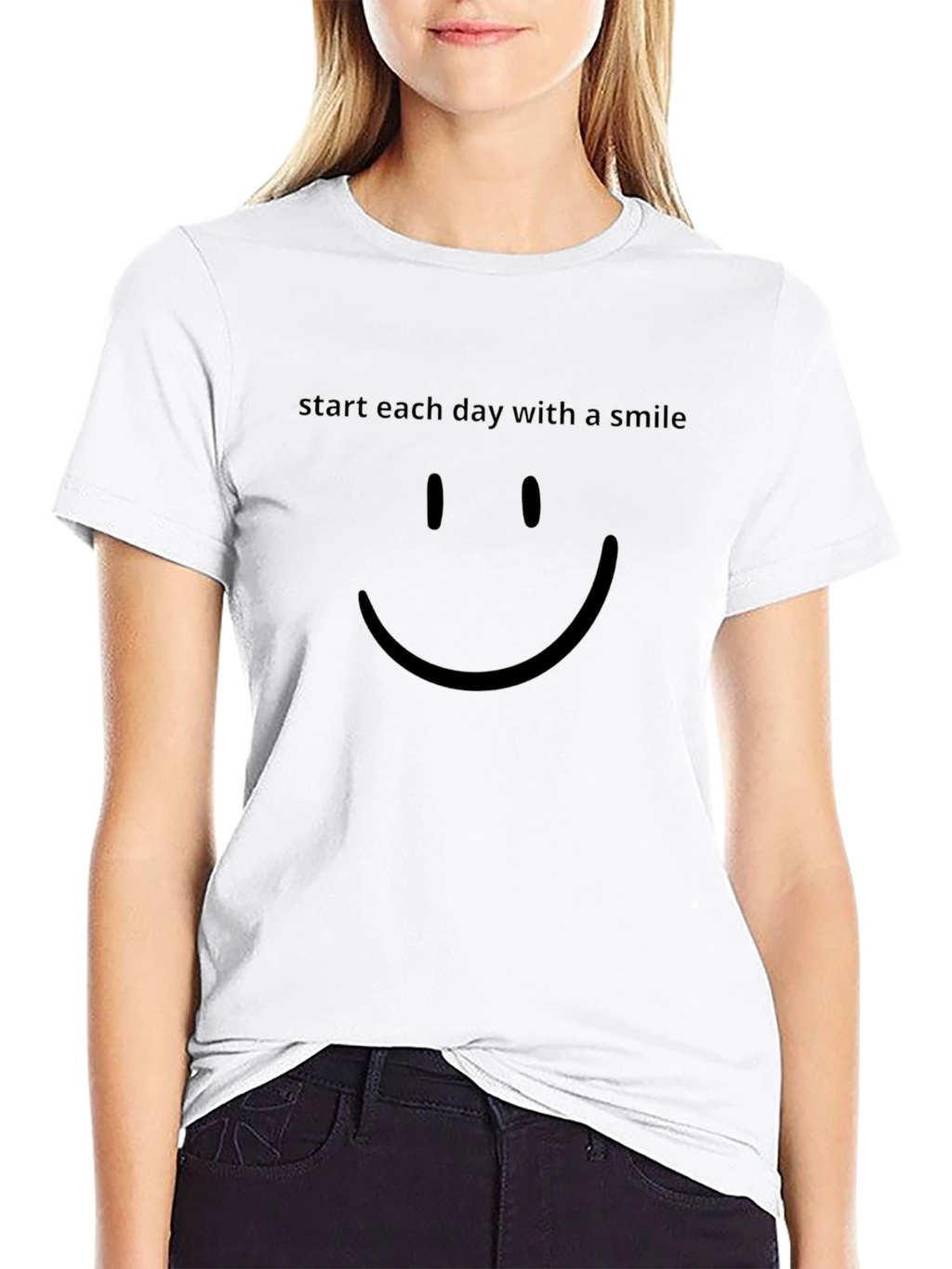 Smile Graphic Mens Black T-Shirt