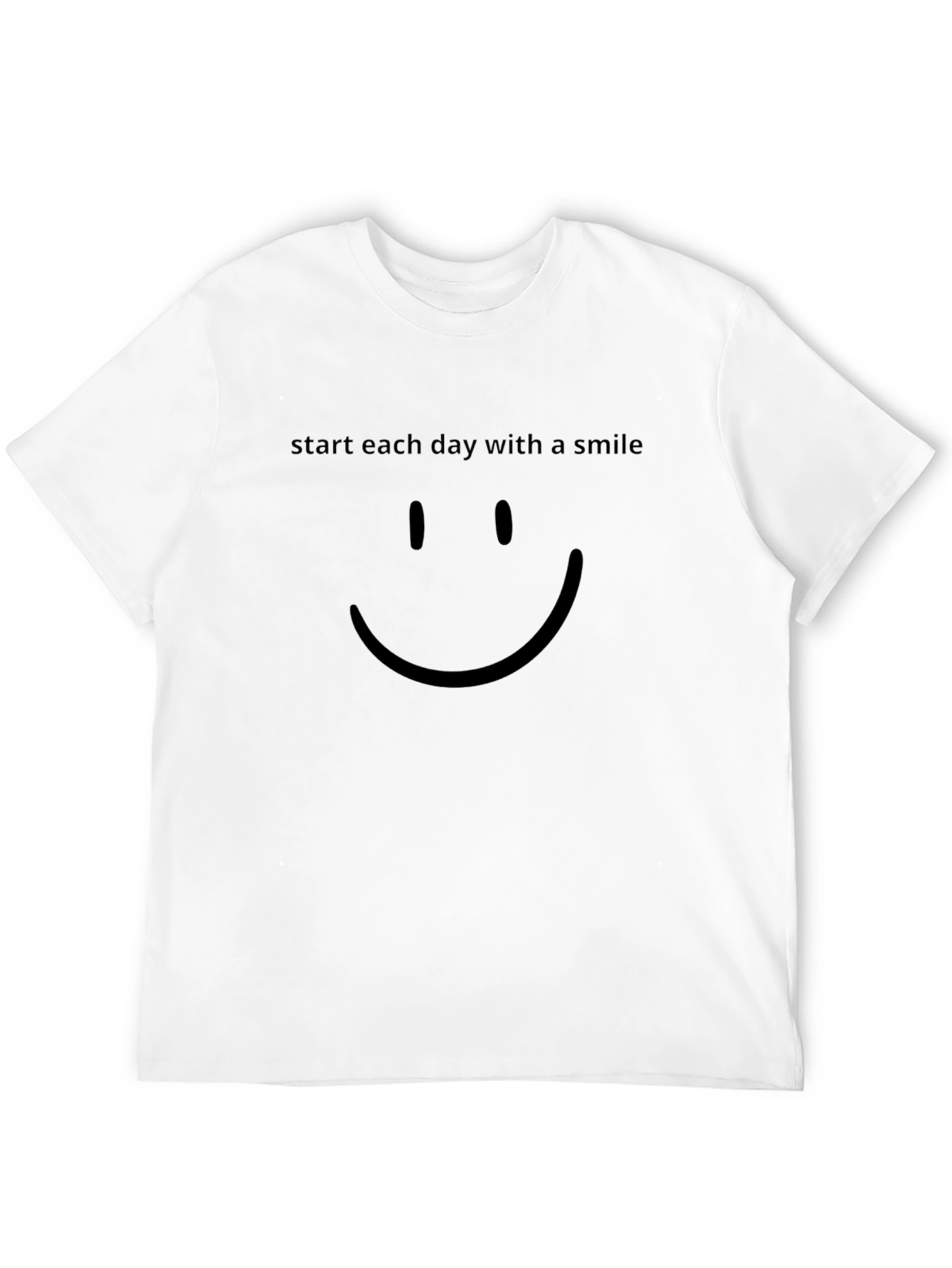 Smile Graphic Mens Black T-Shirt