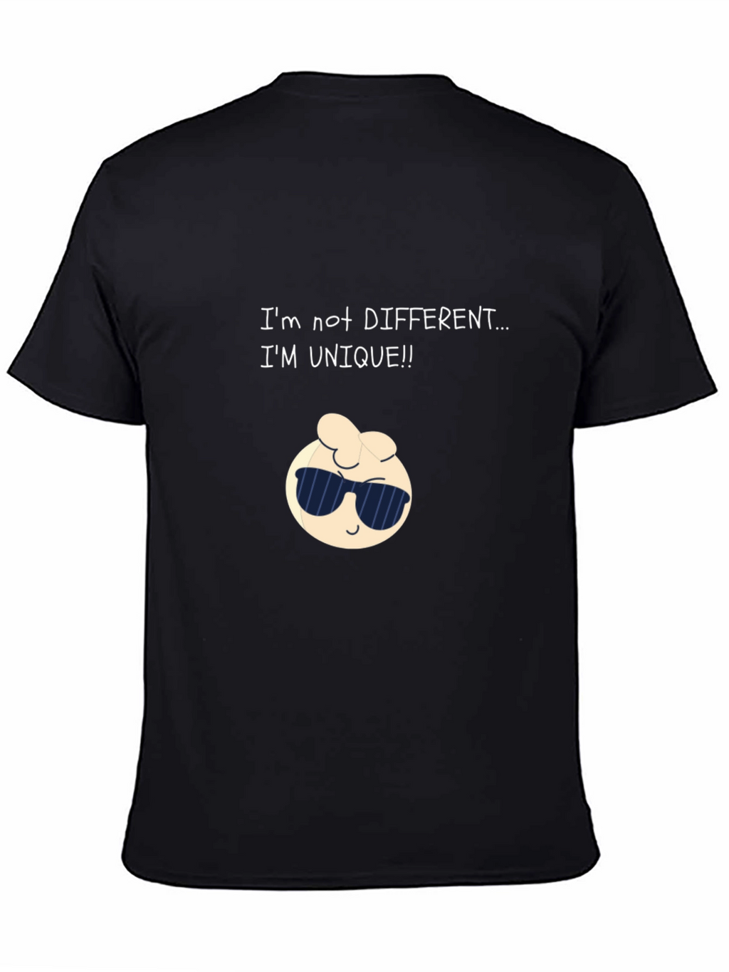 Unique Cartoon Graphic Black T-Shirt