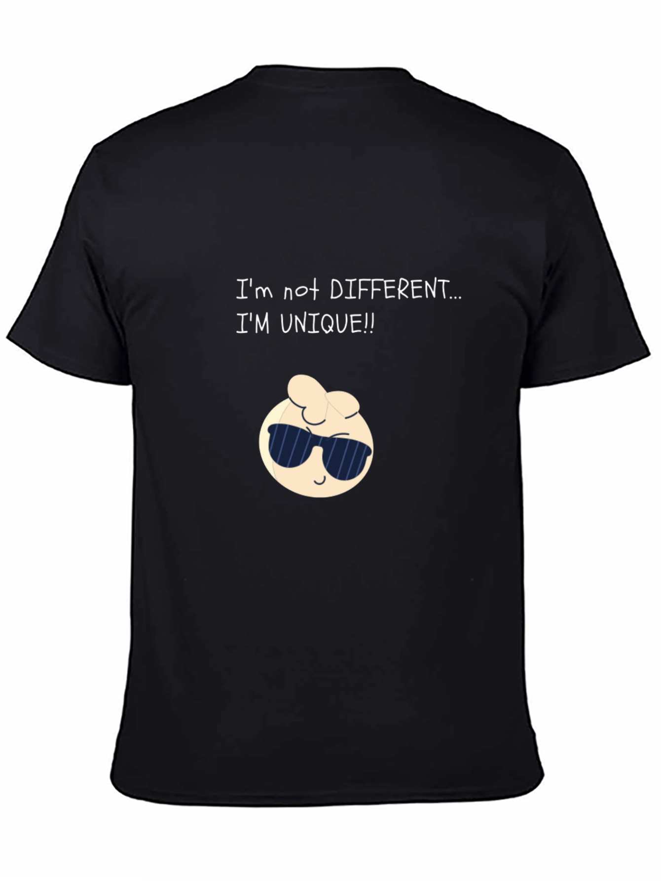 Unique Cartoon Graphic Black T-Shirt