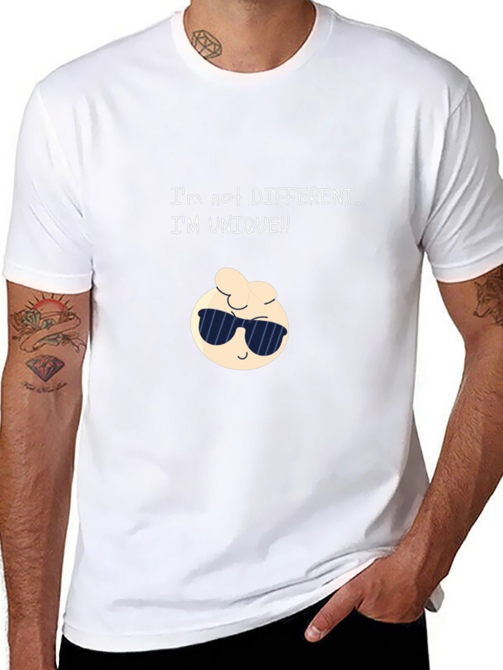 Unique Cartoon Graphic Black T-Shirt