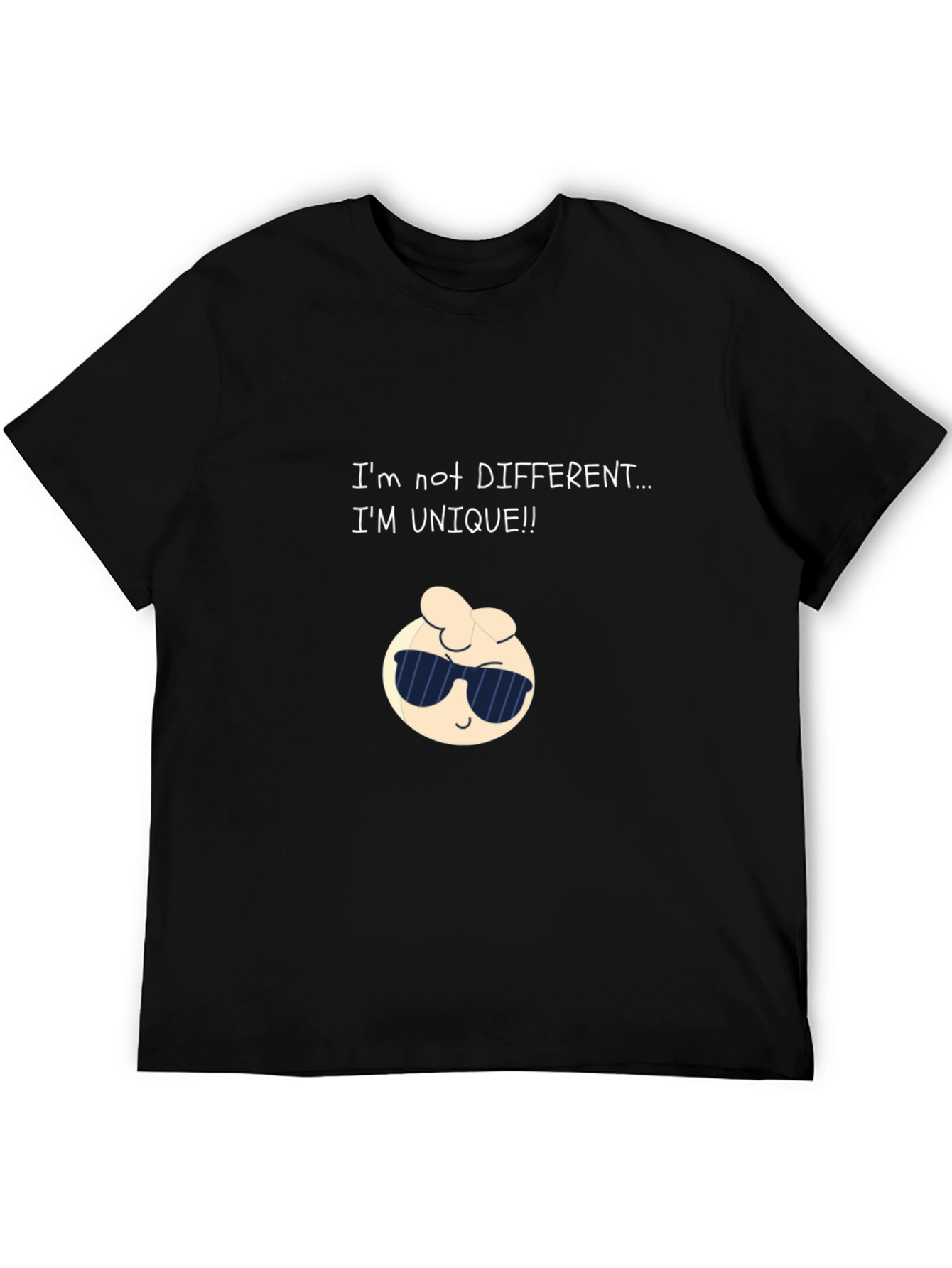 Unique Cartoon Graphic Black T-Shirt