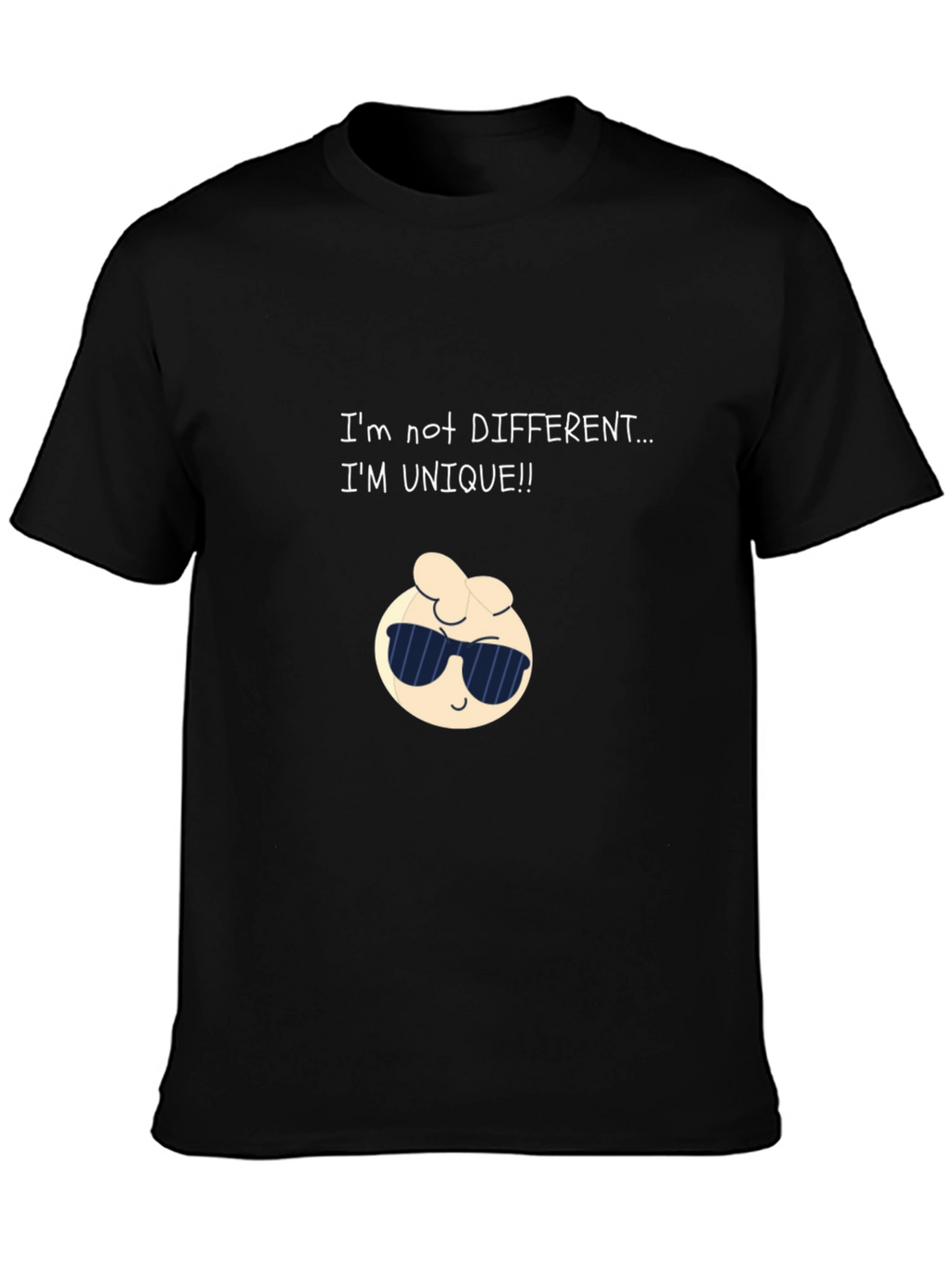 Unique Cartoon Graphic Black T-Shirt
