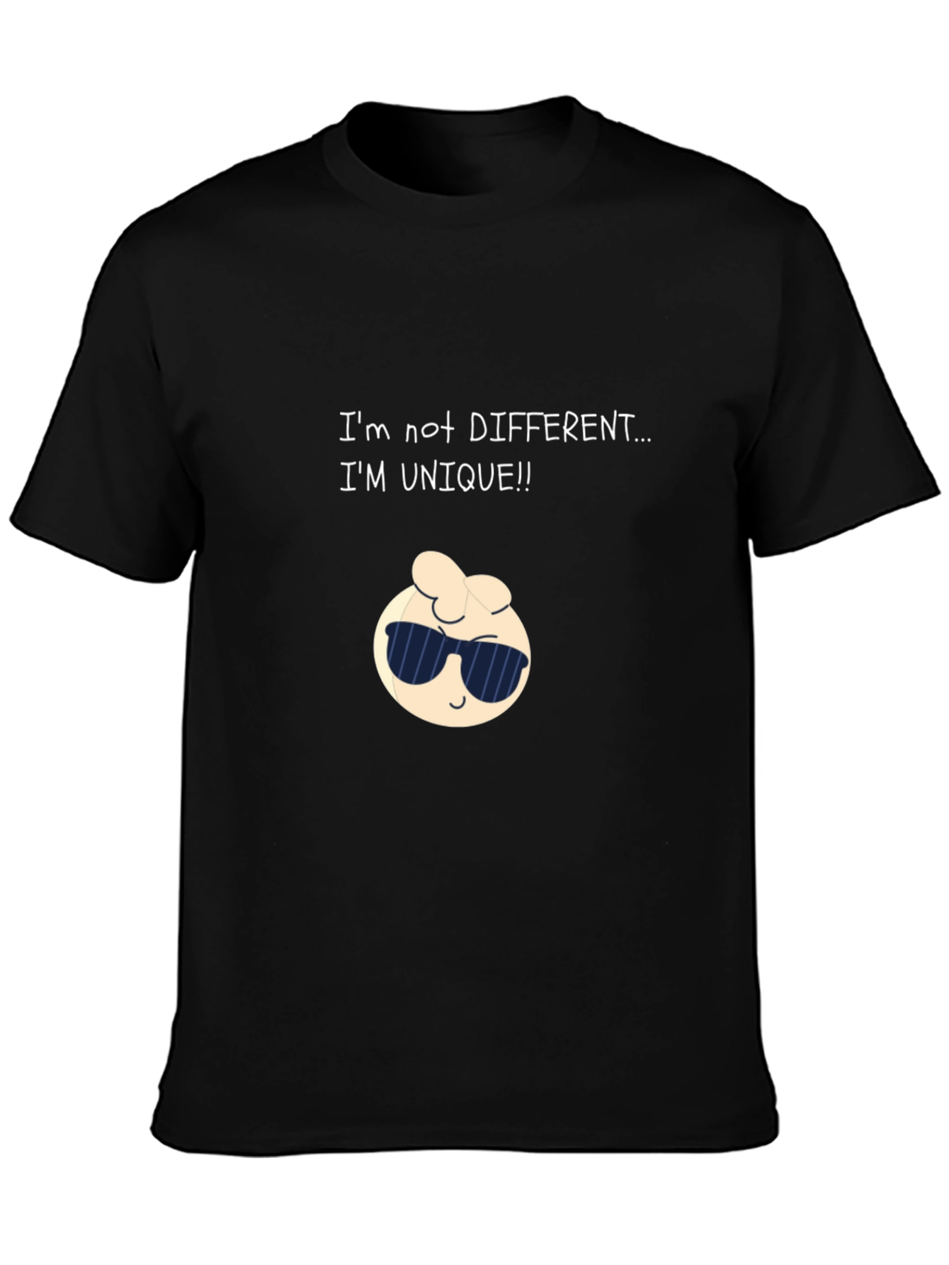 Unique Cartoon Graphic Black T-Shirt