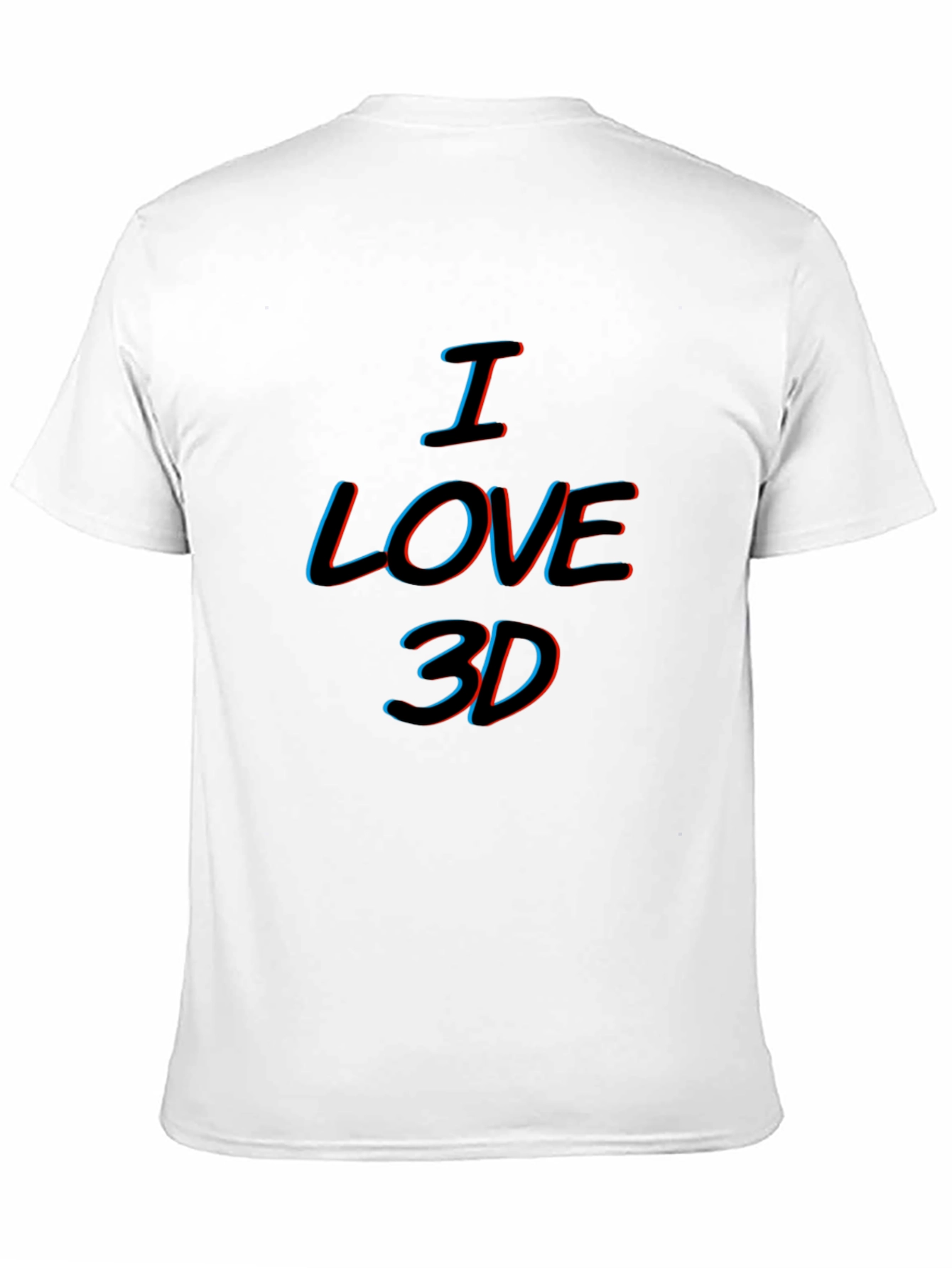 I Love 3D Black T-Shirt