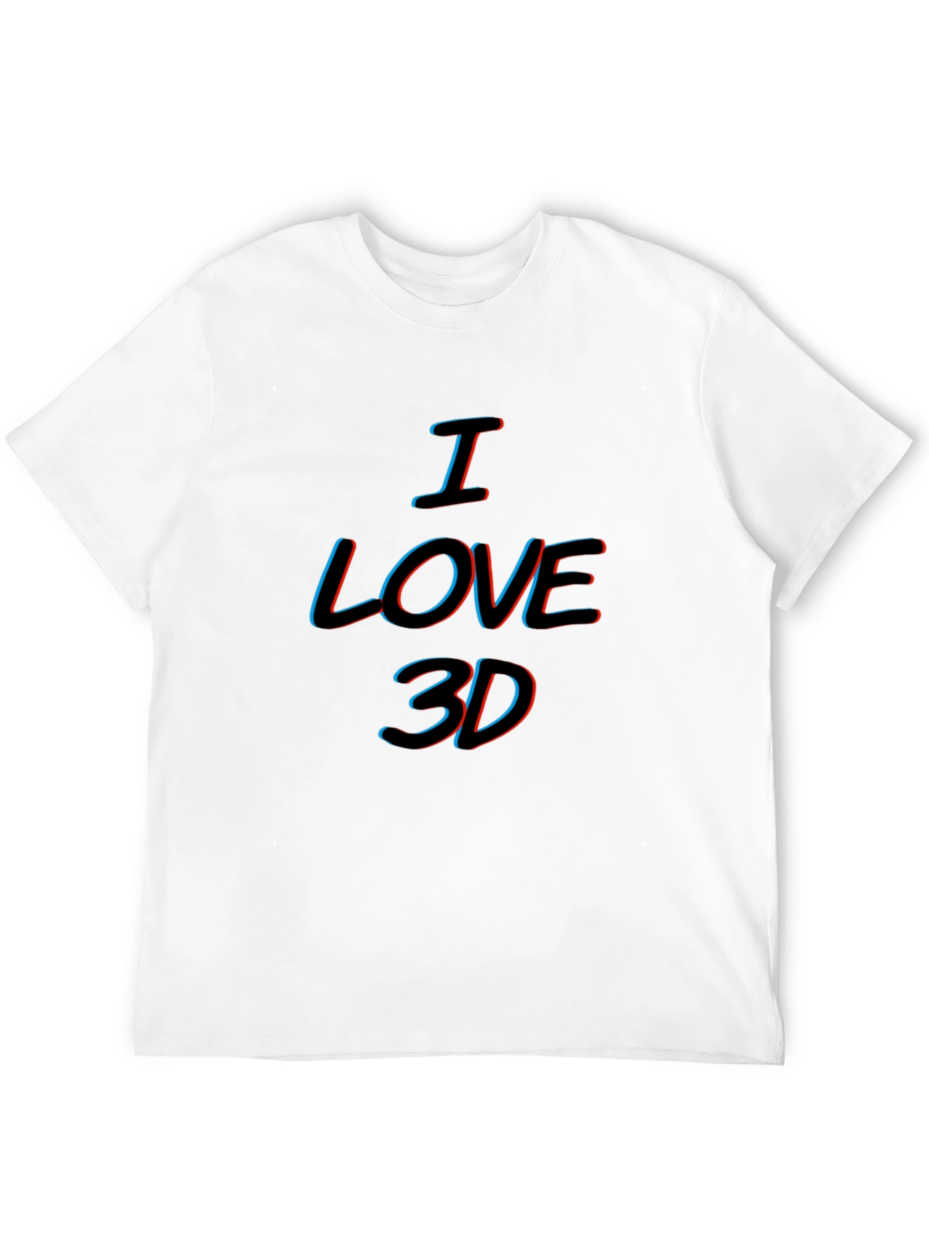 I Love 3D Black T-Shirt