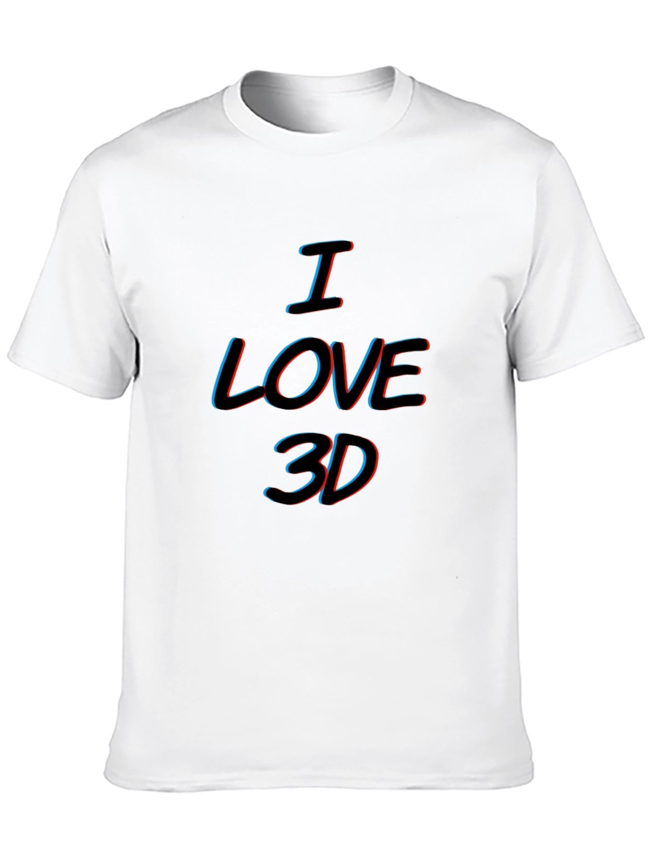I Love 3D Black T-Shirt