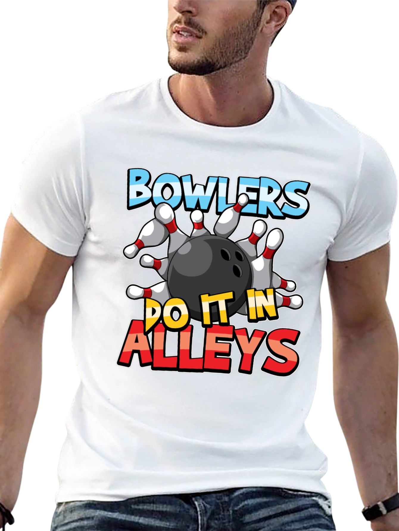 Bowlers Do It In Alleys Graphic Tee