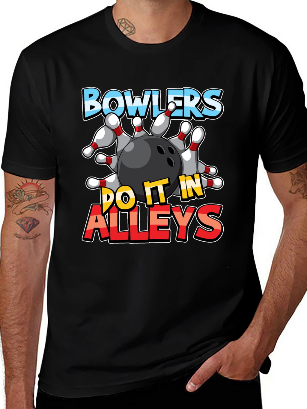 Bowlers Do It In Alleys Graphic Tee