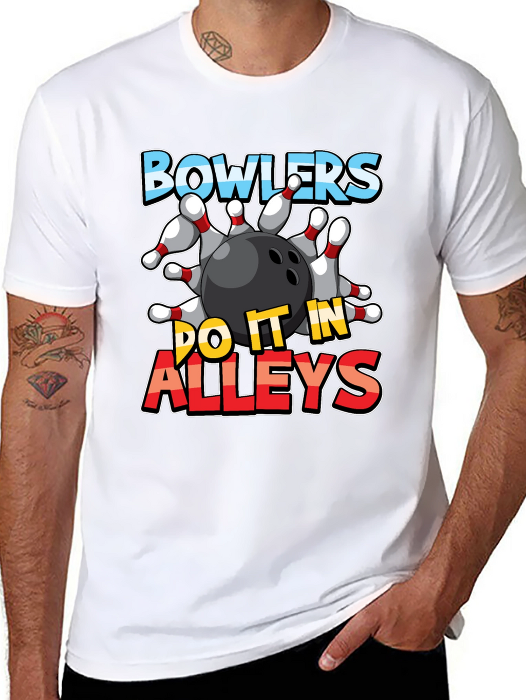 Bowlers Do It In Alleys Graphic Tee