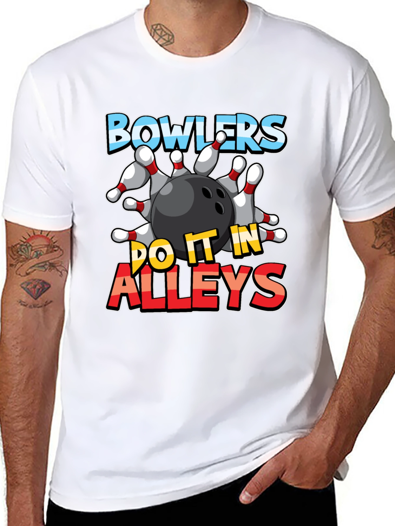 Bowlers Do It In Alleys Graphic Tee