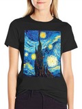 Starry Night T-Shirt - Artistic Impression