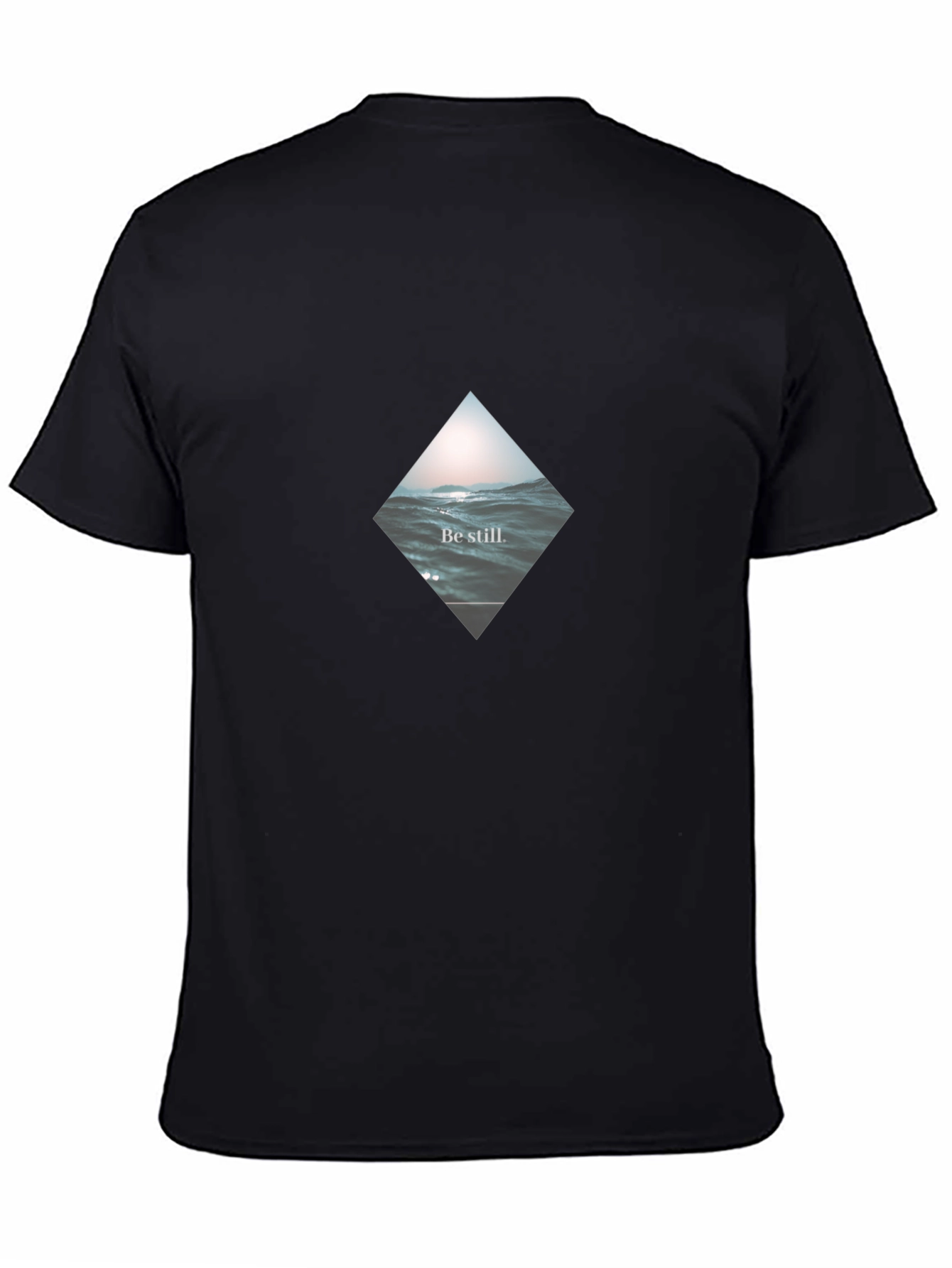Be Still Wave Graphic Black T-Shirt