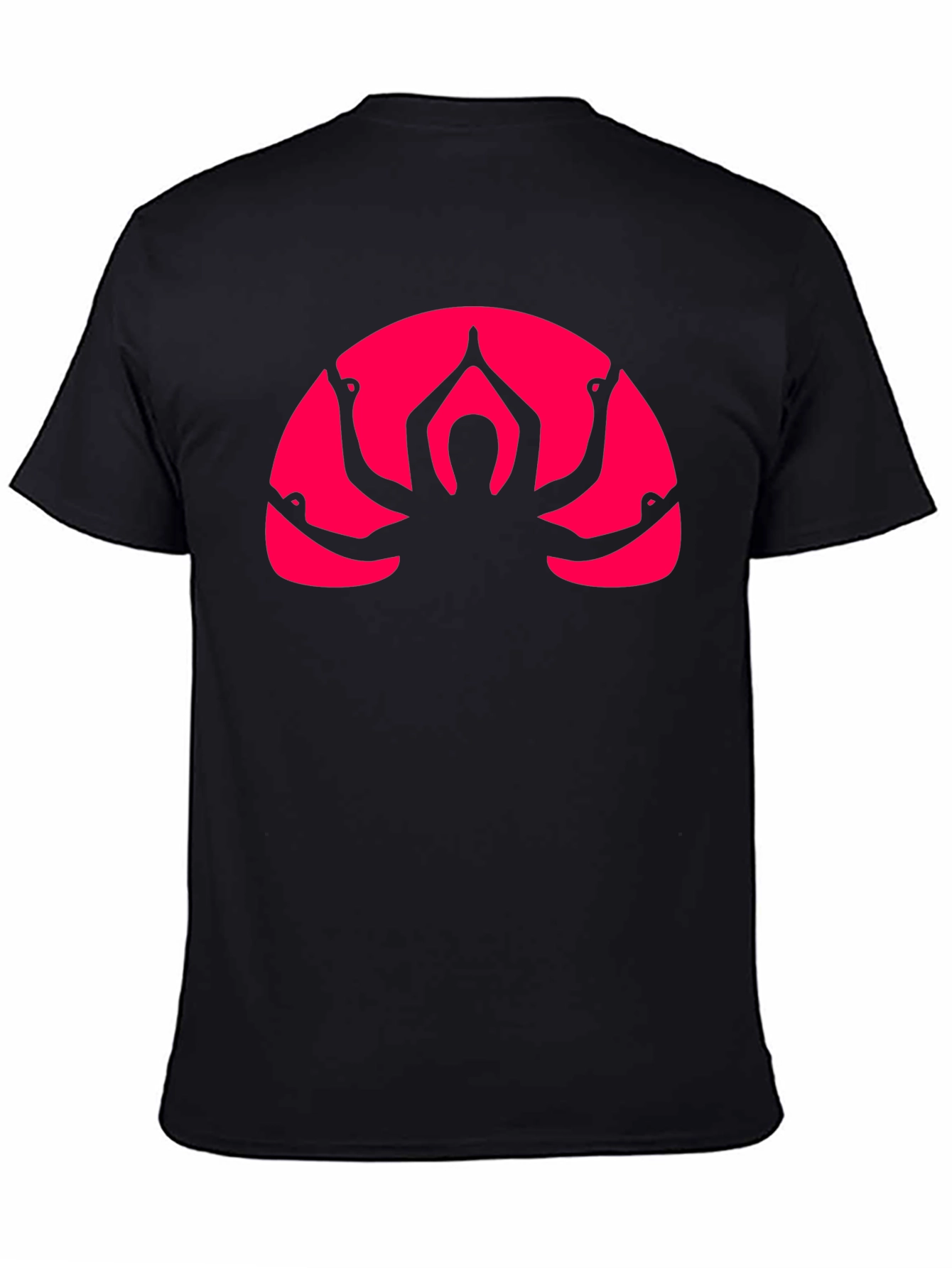 Black T-Shirt with Yoga Multi-Arm Graphic