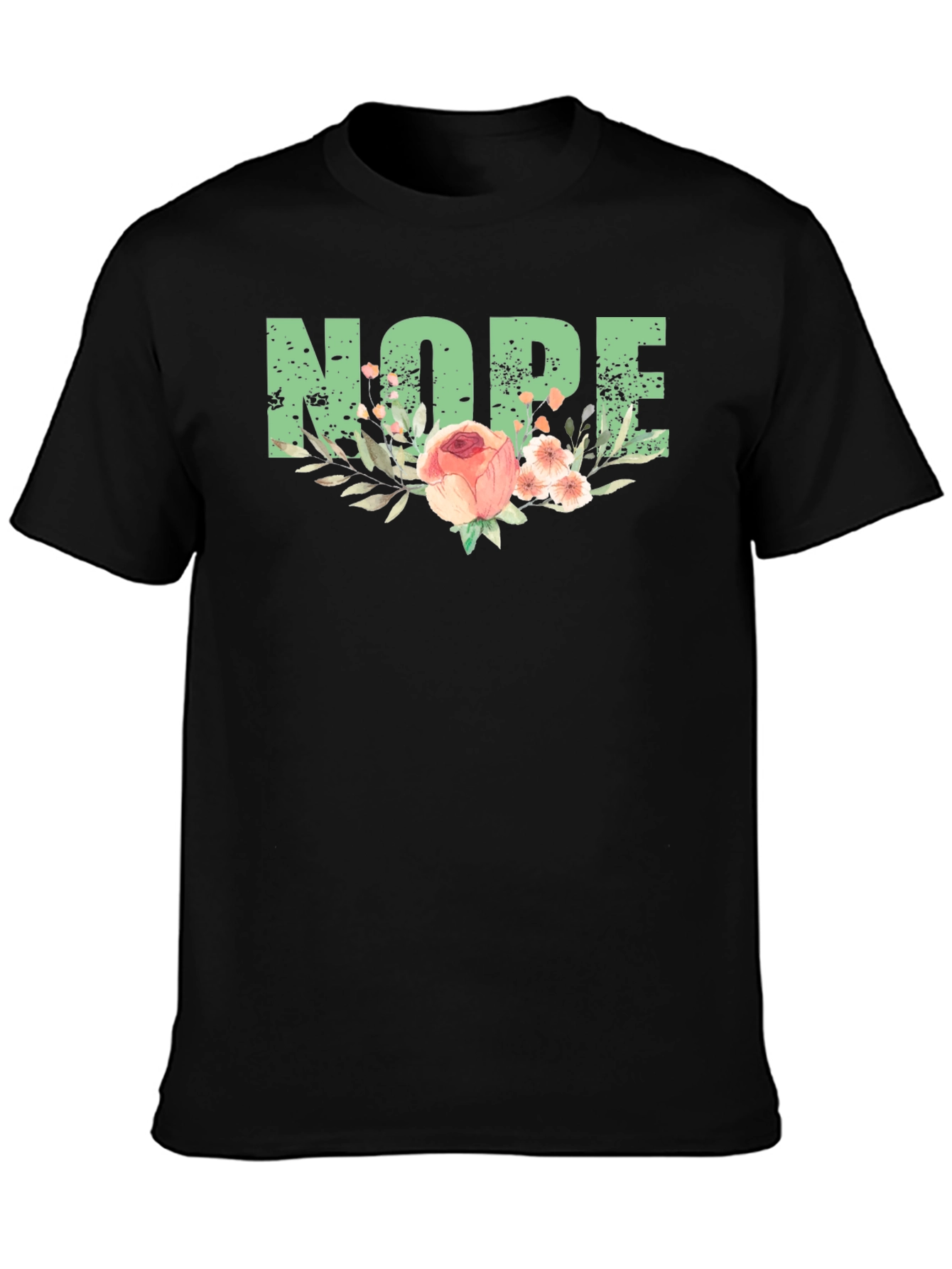 Nope Floral Graphic Tee - Comfy Casual Style