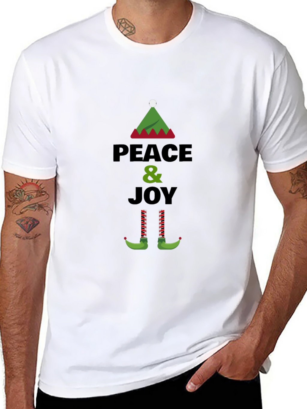 Peace & Joy Elf Christmas T-Shirt