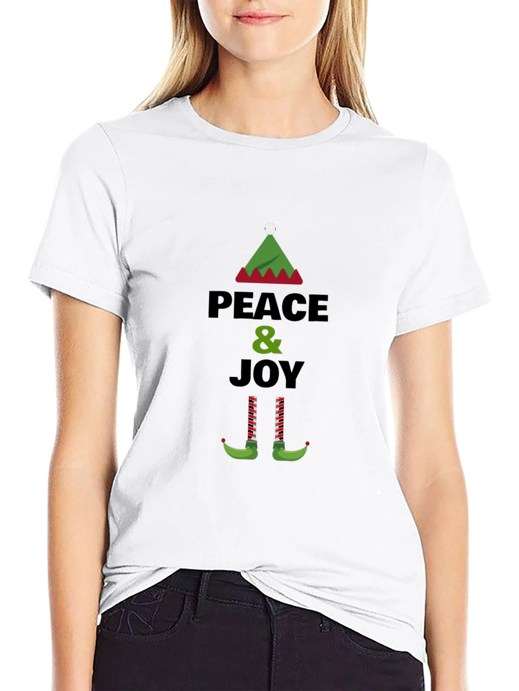 Peace & Joy Elf Christmas T-Shirt
