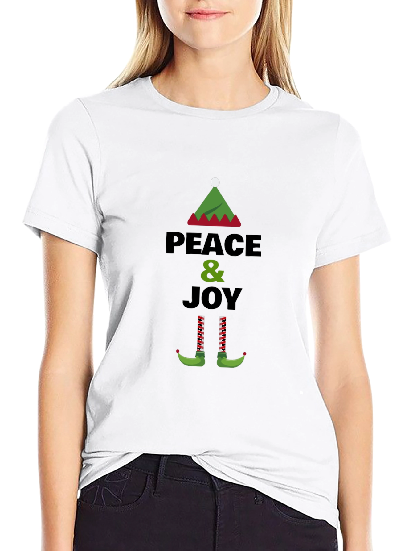 Peace & Joy Elf Christmas T-Shirt