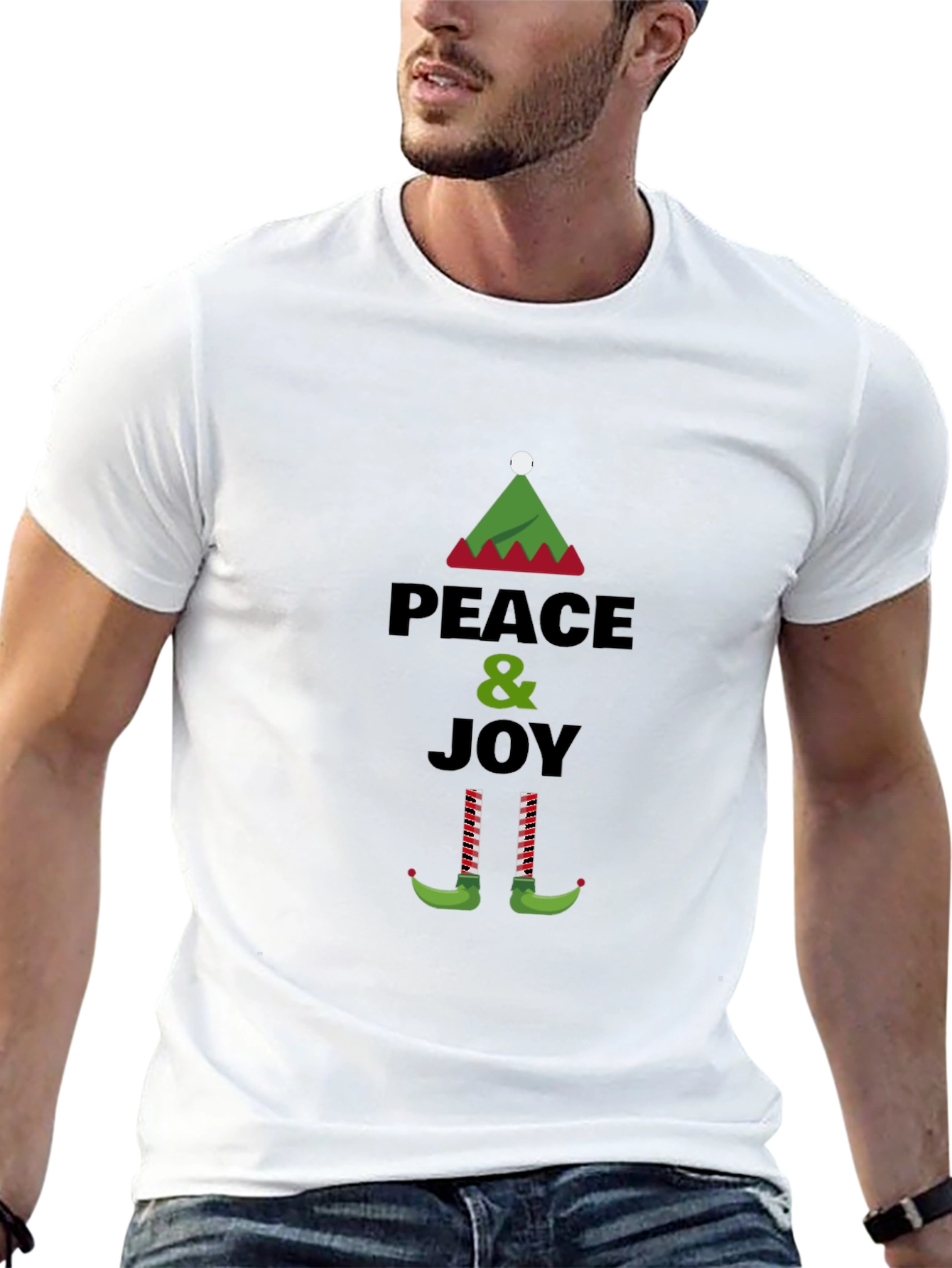 Peace & Joy Elf Christmas T-Shirt