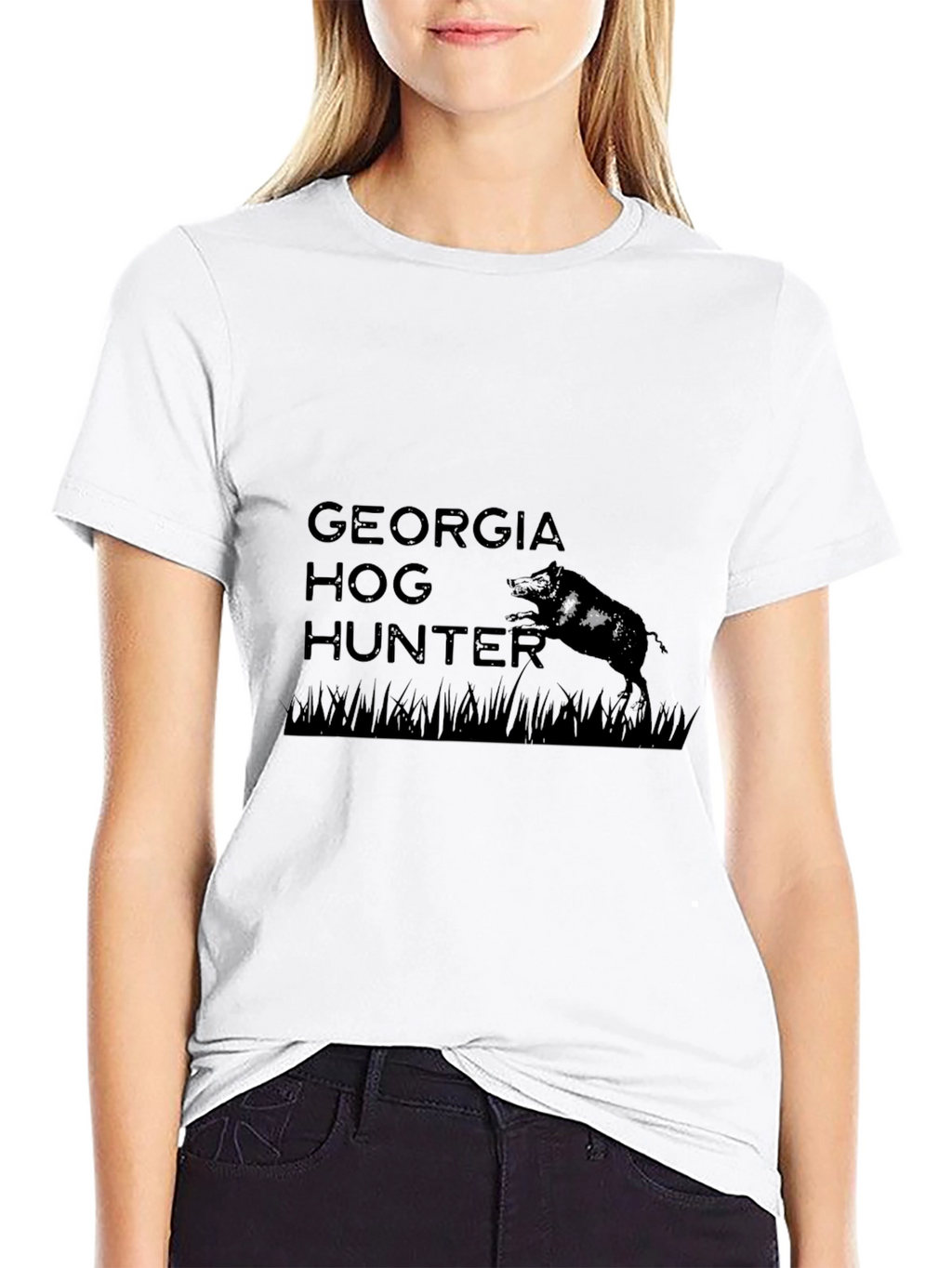 Georgia Hog Hunter Graphic T-Shirt Black