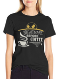 Nightmare Before Coffee Graphic T-Shirt