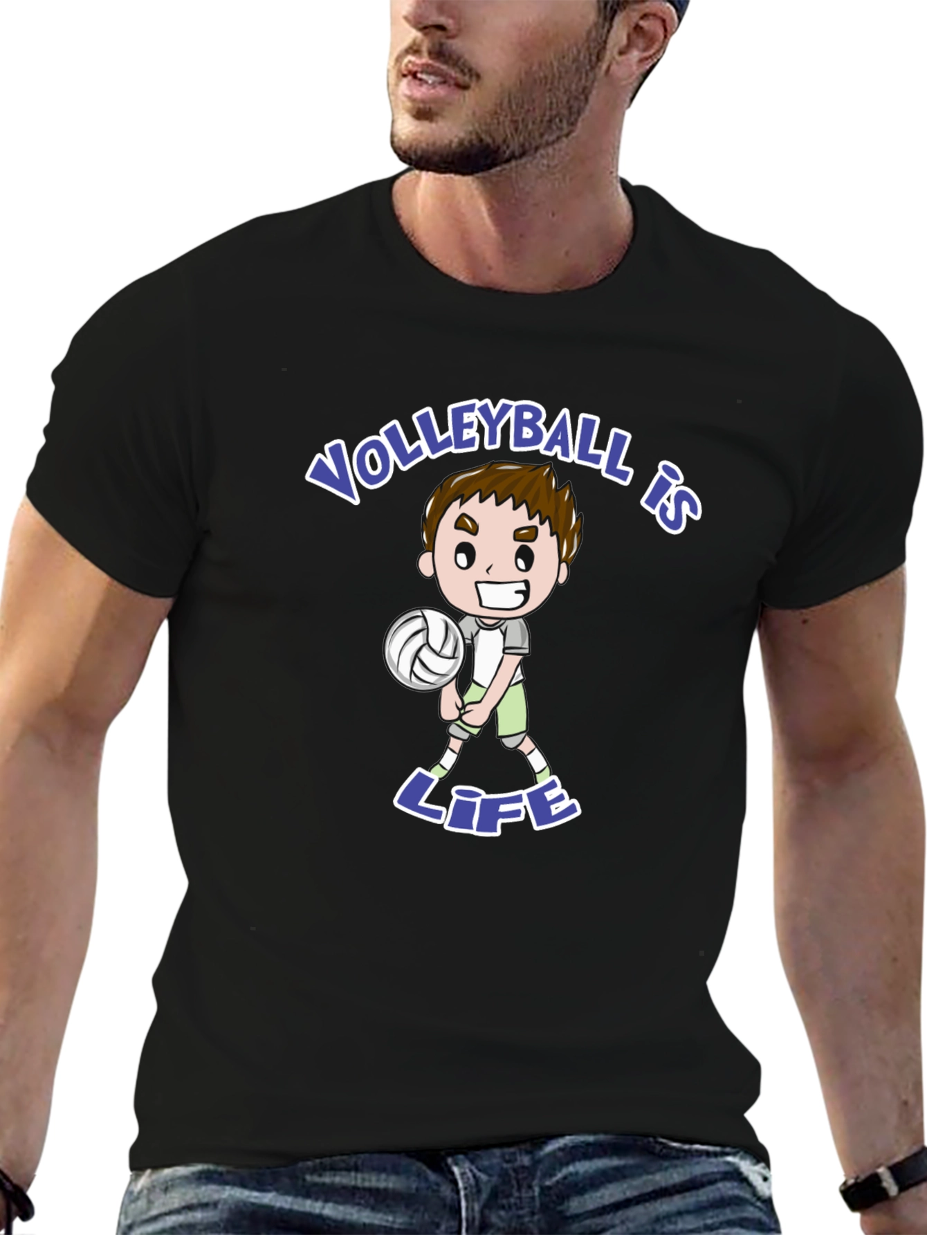 Volleyball is Life Black T-Shirt