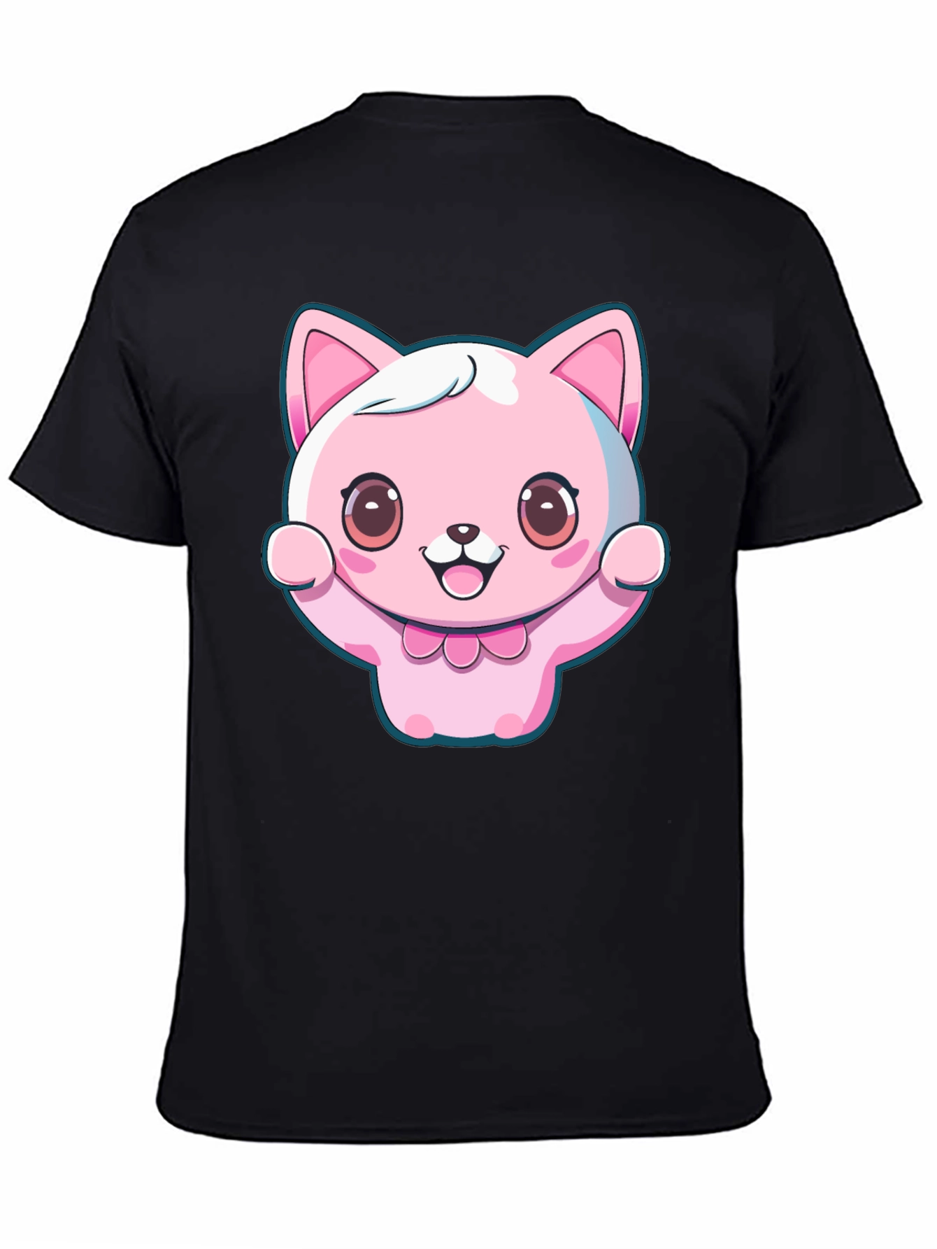Kawaii Cat Graphic Tee - Cute Cartoon Style