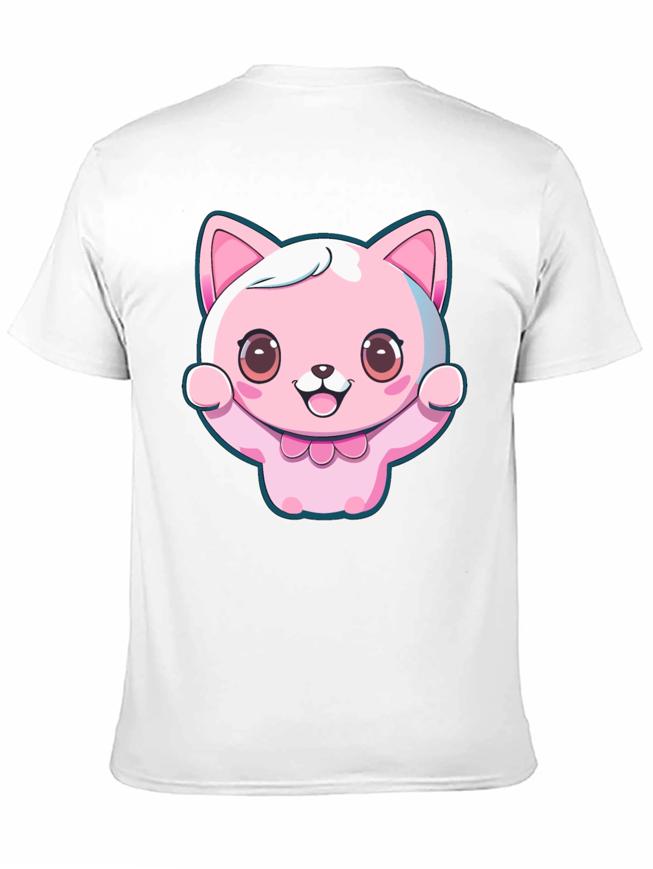 Kawaii Cat Graphic Tee - Cute Cartoon Style