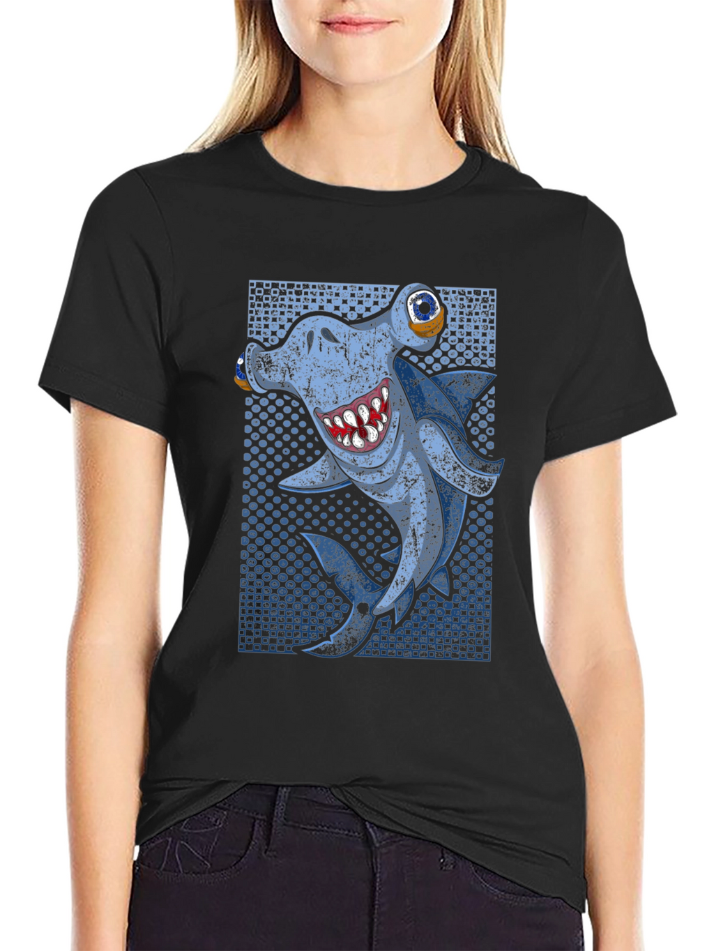Hammerhead Shark Graphic Tee - Mens Black T-Shirt