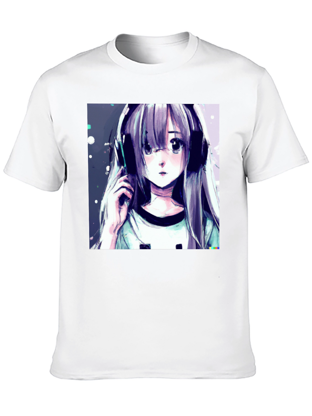 Anime Girl Graphic Tee - Stylish Black T-Shirt