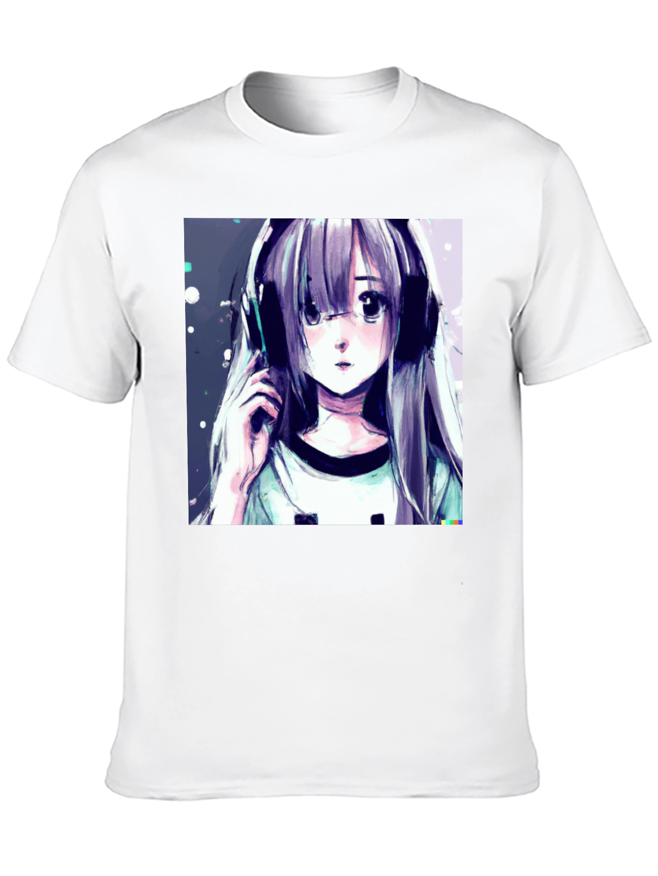 Anime Girl Graphic Tee - Stylish Black T-Shirt