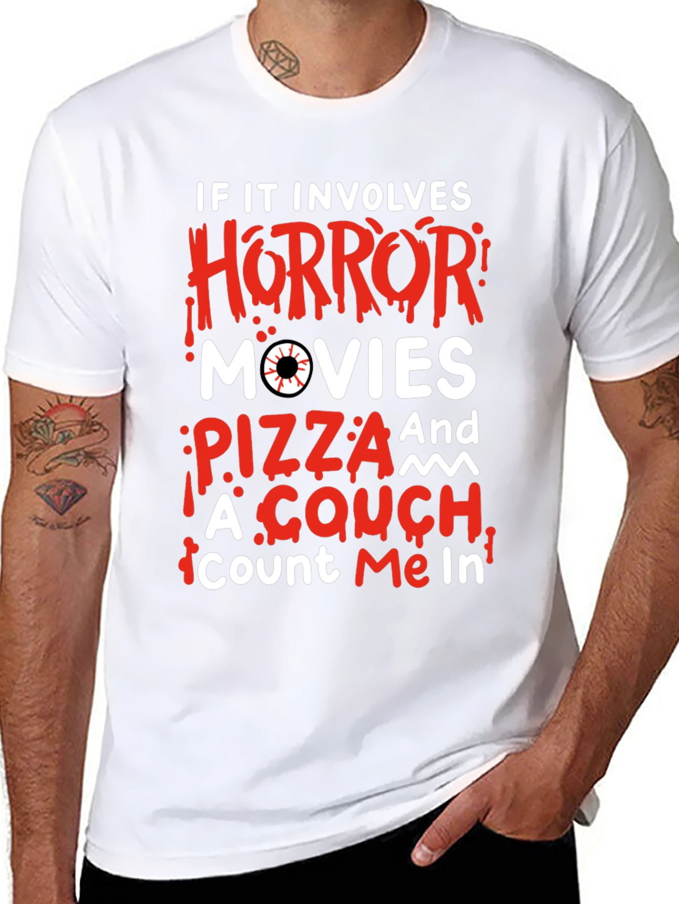 Horror Movie Pizza Couch T-Shirt