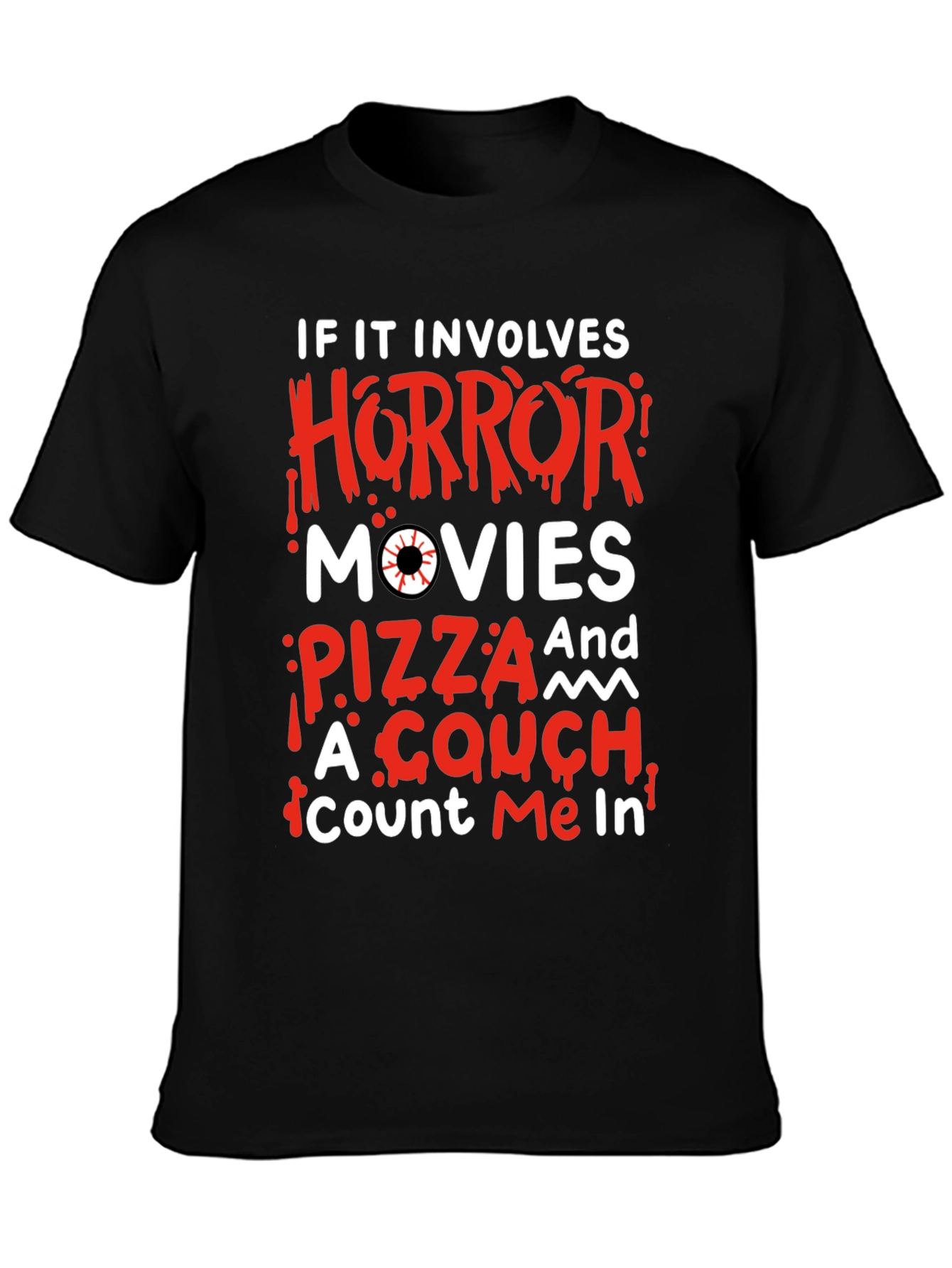 Horror Movie Pizza Couch T-Shirt
