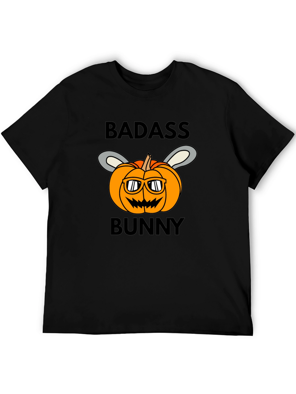 Badass Bunny Halloween Pumpkin T-Shirt