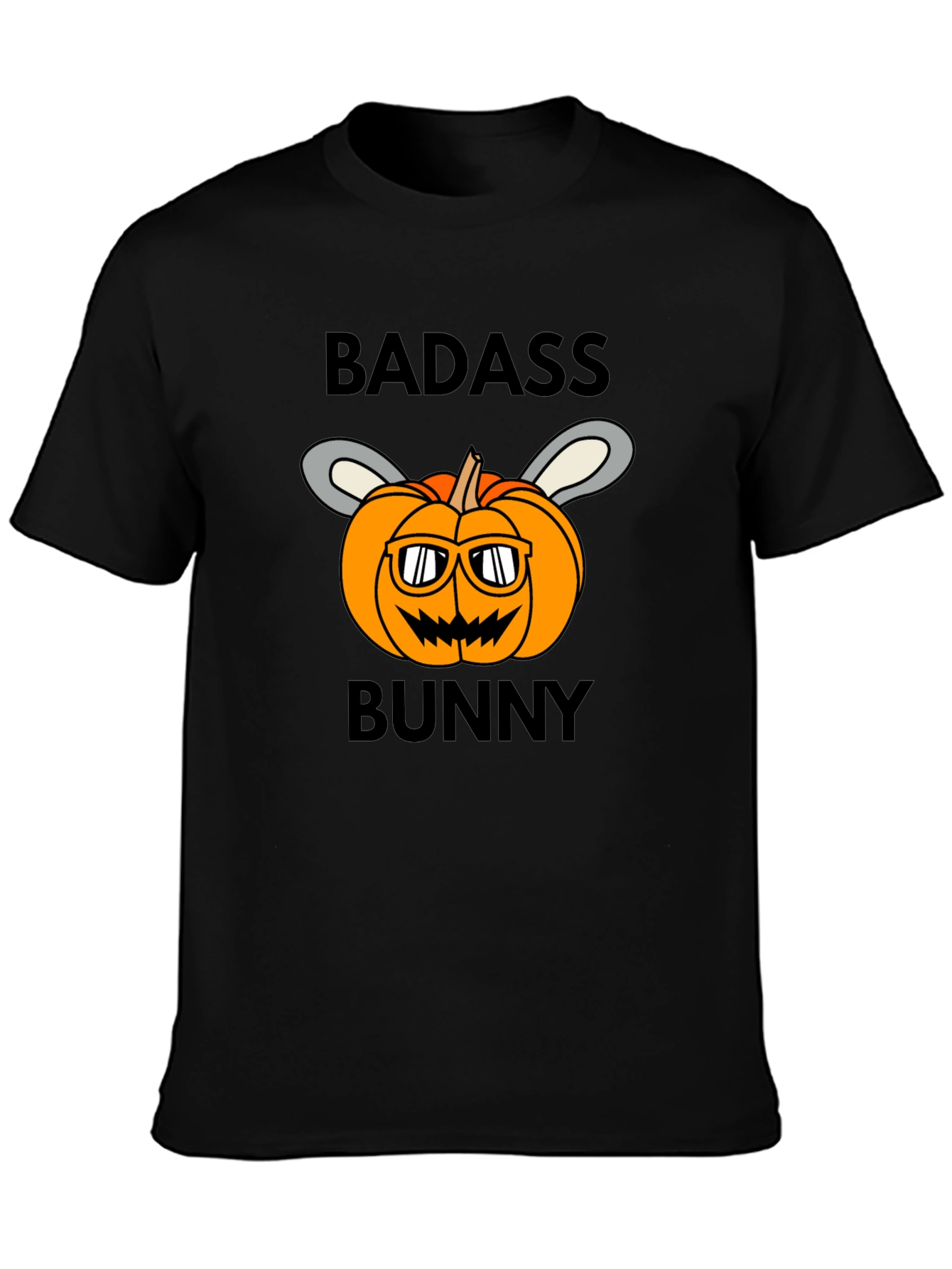 Badass Bunny Halloween Pumpkin T-Shirt