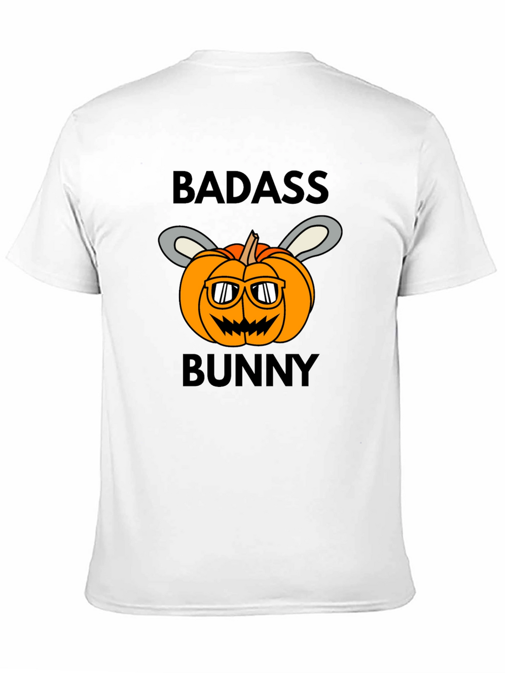 Badass Bunny Halloween Pumpkin T-Shirt