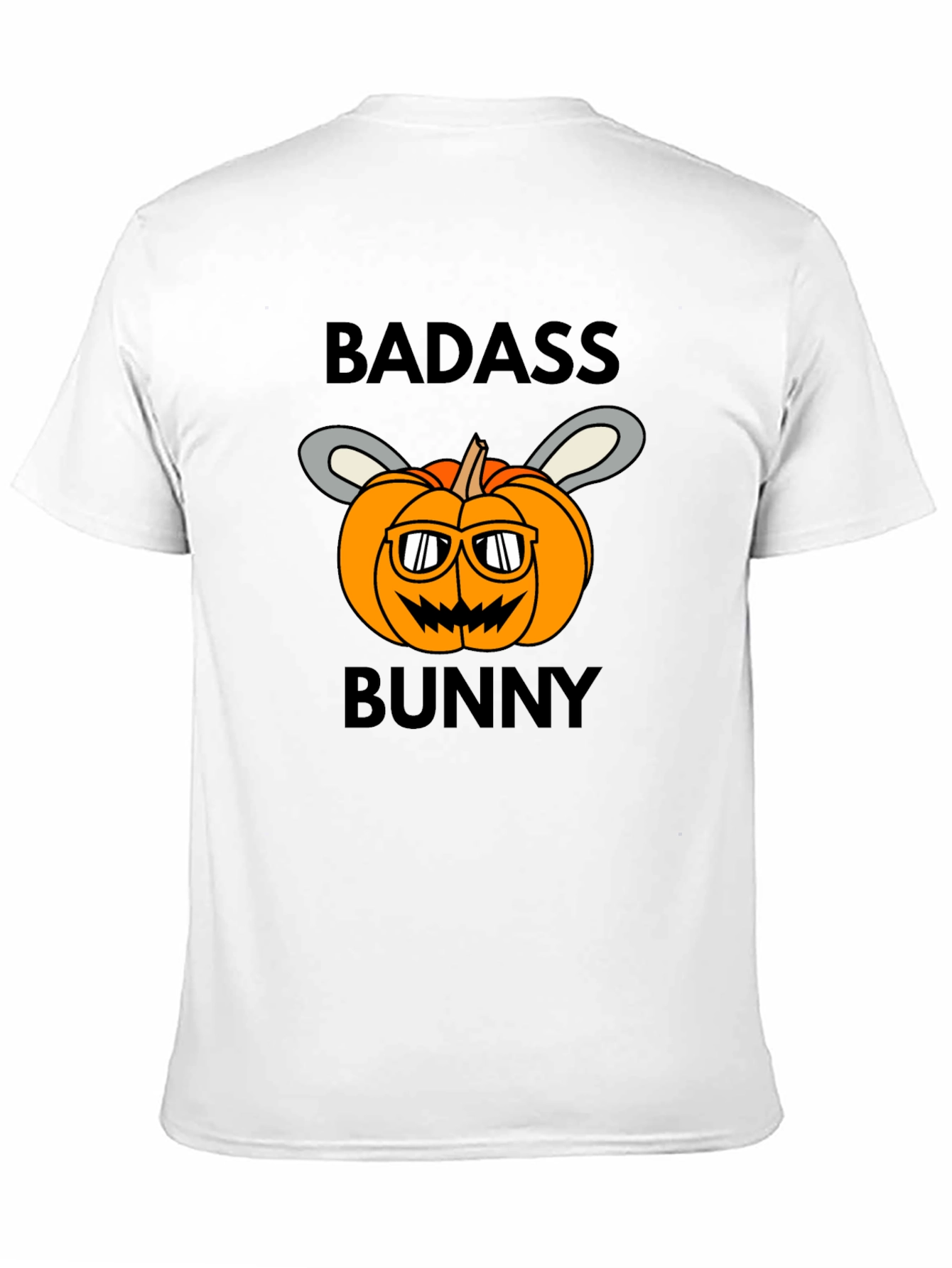 Badass Bunny Halloween Pumpkin T-Shirt