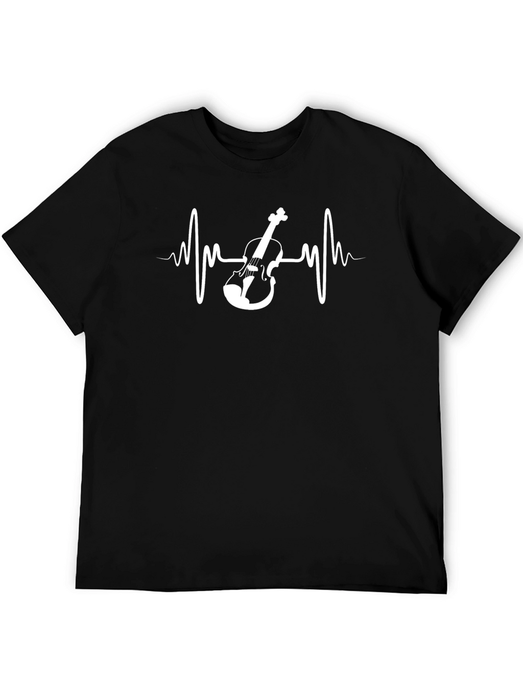 Heartbeat Violin Black T-Shirt