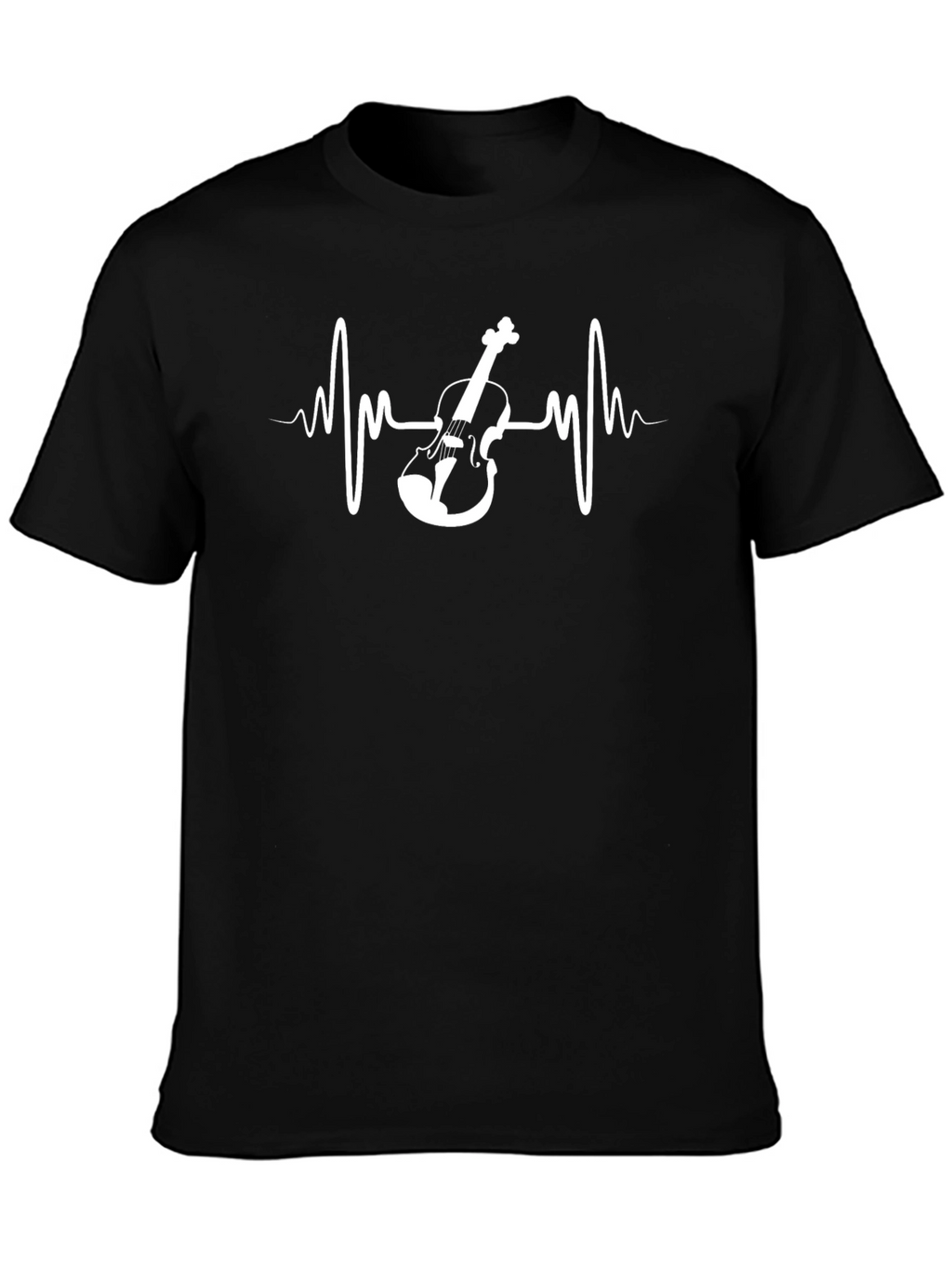Heartbeat Violin Black T-Shirt