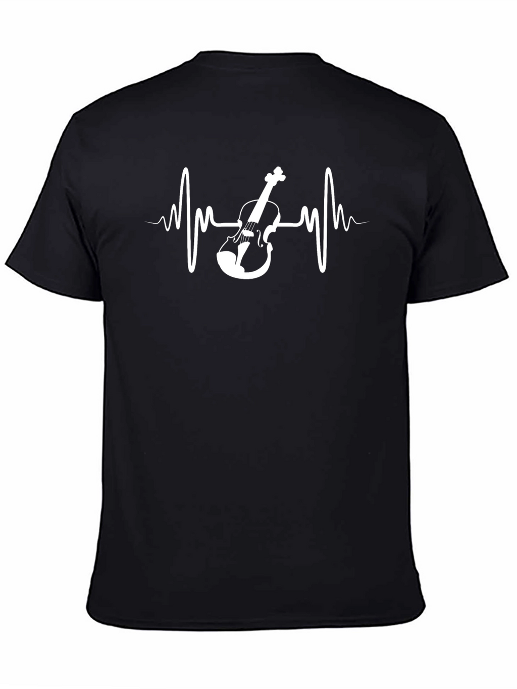 Heartbeat Violin Black T-Shirt